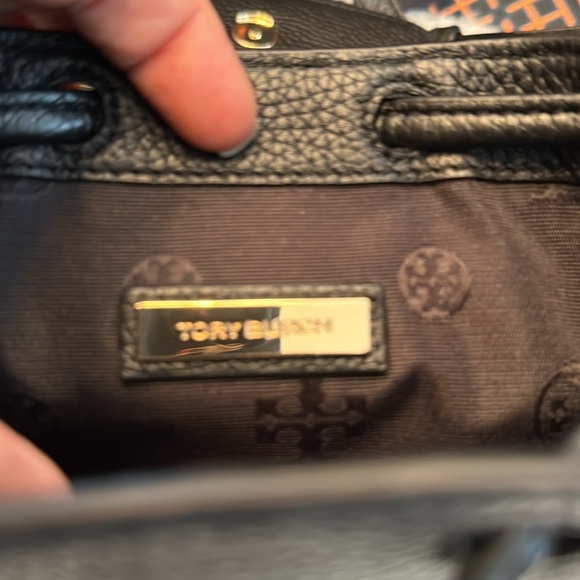 Like new Authentic Tory Burch Thea Mini Bucket Backpack in black. - Picture 9 of 16